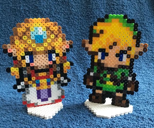 Zelda and Link Perler Figure / Hama 8 bit Bead Legend of picture