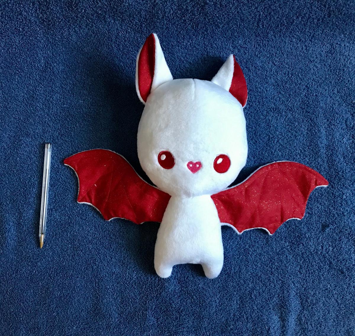 Bat Plushie / Plush Toy / Peppermint Christmas Stuffed Animal picture