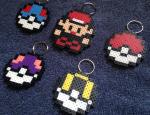 Pokemon Keychain Trainer Red / Ash and Pokeball / Great Ball / Ultra Ball / Master Ball