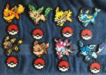 Pokemon Perler Eeveelutions Eevee Jolteon Leafeon Sylveon Flareon Vaporeon Umbreon Glaceon Figure 8 Bit