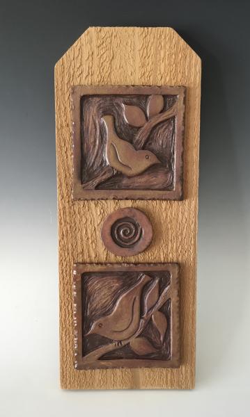 Carved Tiles on Cedar picture