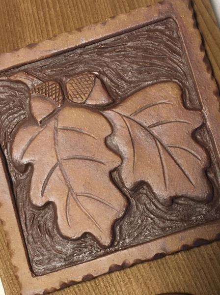 Carved Tiles on Cedar