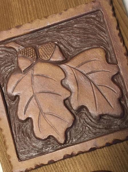 Carved Tiles on Cedar picture