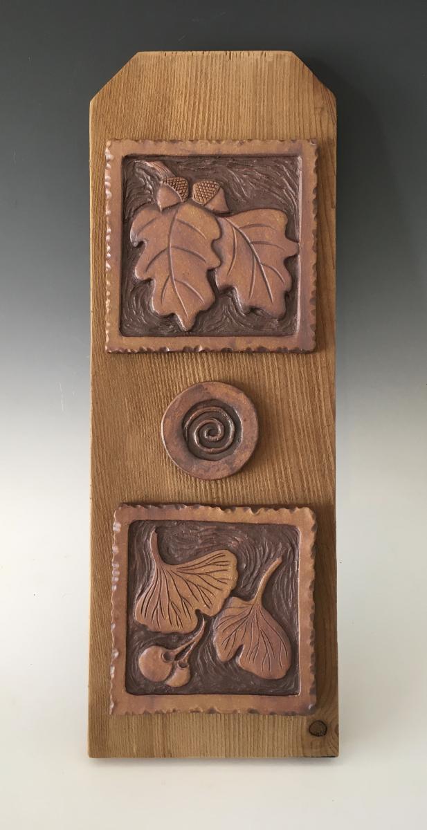 Carved Tiles on Cedar picture