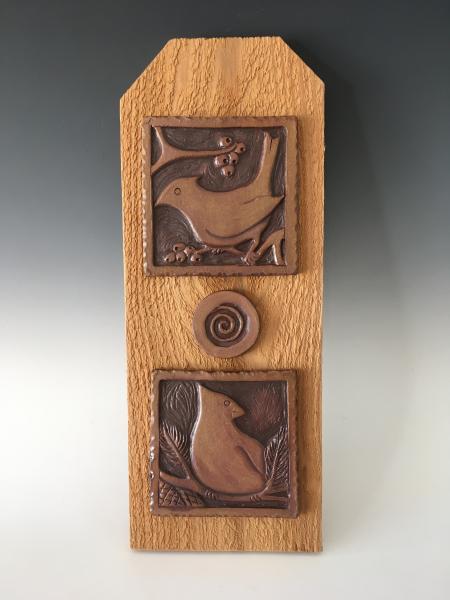 Carved Tiles on Cedar picture