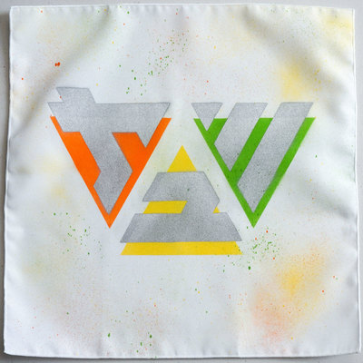 Edgy Challah Cover - Orange/Yellow/Green picture