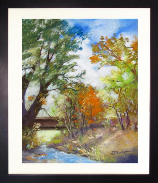 "River Bridge" 17x21" Pastel painting