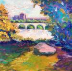 "Stone Arch Bridge" 20x20" Oil on Canvas