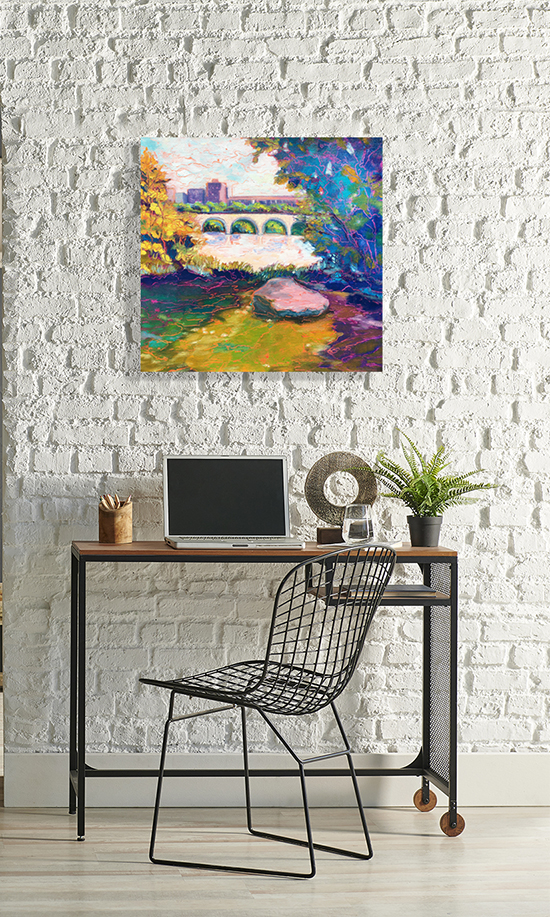 "Stone Arch Bridge" 20x20" Oil on Canvas picture