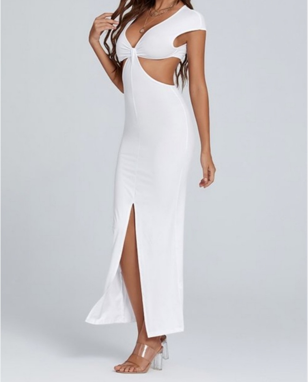 side hollow dress picture