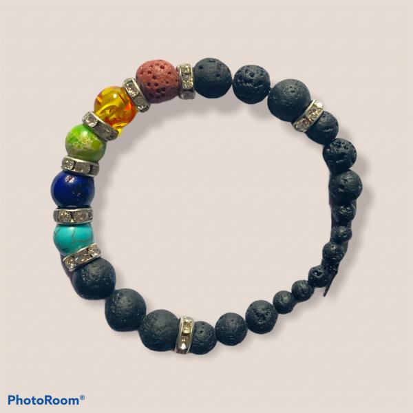 Chakra Volcanic Bracelet