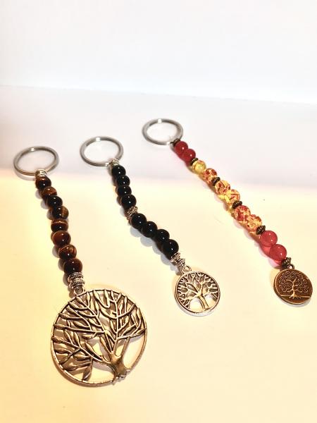 Tree of Life Black Onyx Key Chain picture
