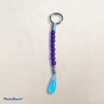 Opal & Amethyst Crystal Beaded Keychain