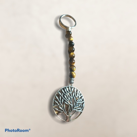 Tree Of Life Beaded Tigers Eye KeyChain picture