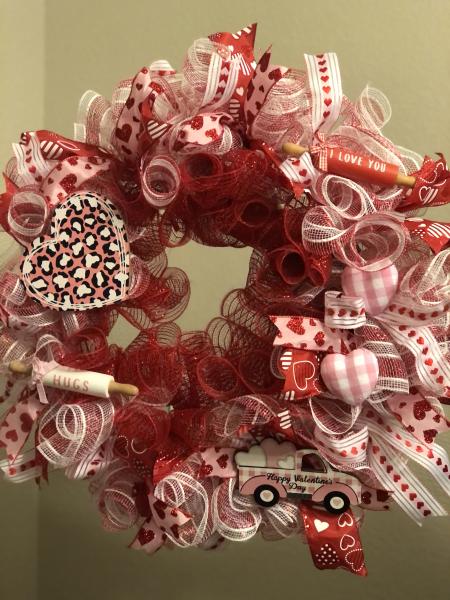 Red Valentine’s Day wreath