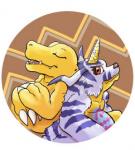 2.25" Pin Agumon and Gabumon