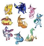 Eeveelution Sticker Set (cursed)