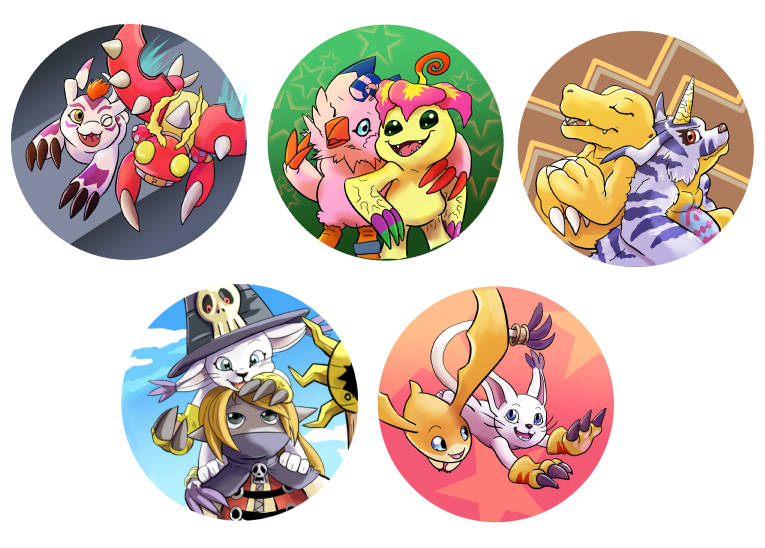 2.25" Digimon Pin Set picture