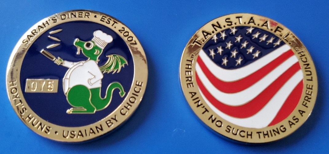 Sarah's Diner - TANSTAAFL Challenge Coin picture