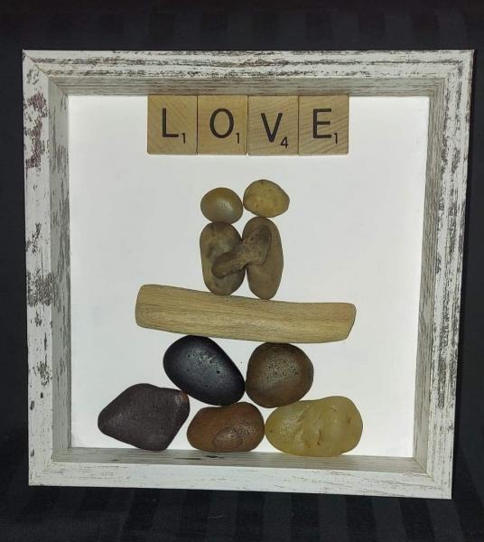 "Love" Pebble Art picture