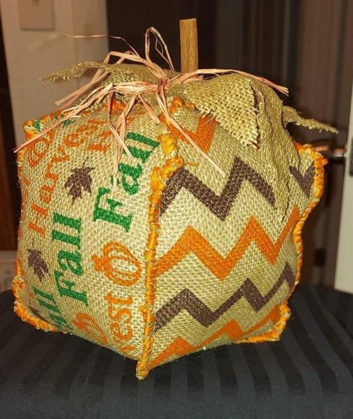 Patchwork Stuffed Pumpkin picture