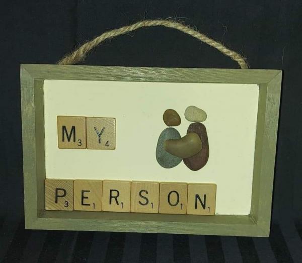 "My person" Pebble Art picture