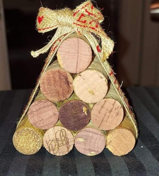 "Au Natural" Wine Cork Tree w/ various ribbons picture