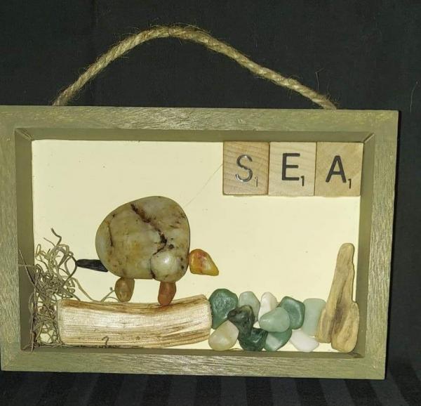 "Sea" Turtle Pebble Art picture