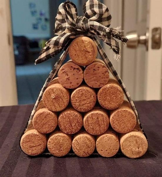 "Au Natural" Wine Cork Tree w/ various ribbons picture