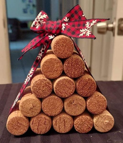 "Au Natural" Wine Cork Tree w/ various ribbons picture