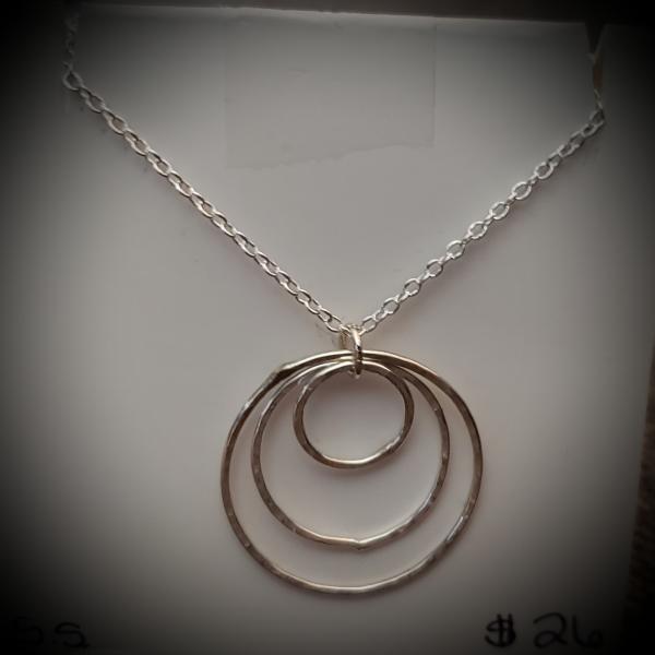 3 Circle Sterling Necklace