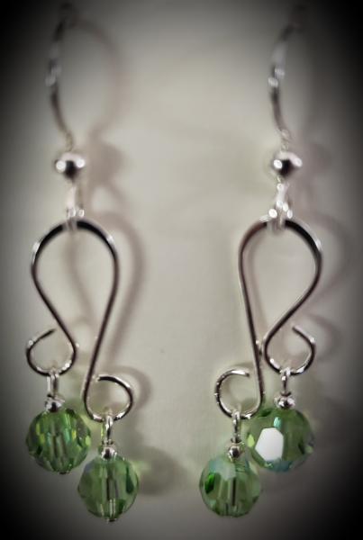 Green Crystal Earrings