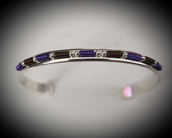 Sterling Purple and Brown Niobium Bracelet