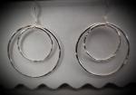 Sterling Double Circle Earrings