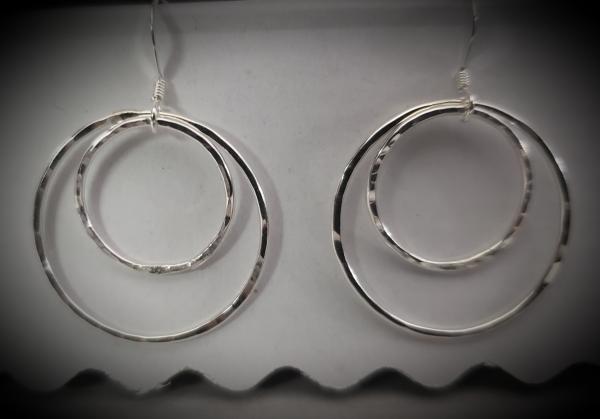 Sterling Double Circle Earrings
