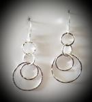 Sterling 4 Circle Earrings