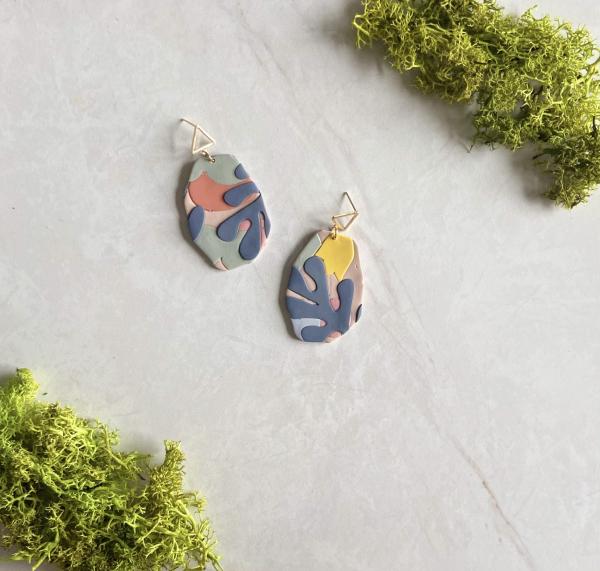 Colorful Shapes Abstract Earrings picture