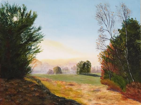 Morning Fog in the Fields - 7.375 x 10 picture