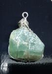 Sterling Silver Wire Wrapped Fluorite Crystal.