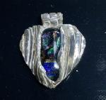 Fine Silver and Dichroic Cabochon