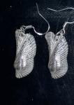 Fine Silver Turkey Wing Shell earrings