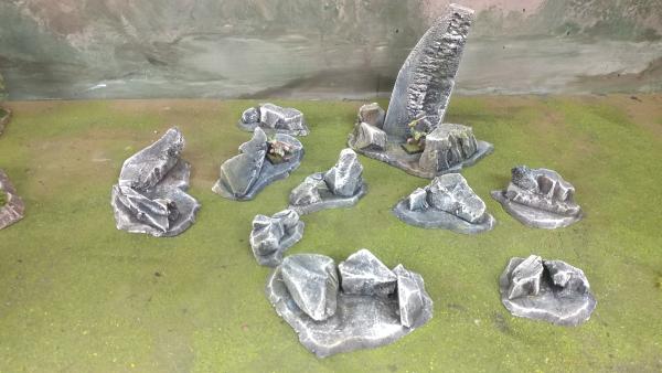 9 pc. Deadlands Rocky Outcropping Scatter Terrain picture