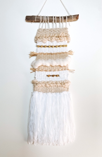 White & Beige Raffia Weave picture