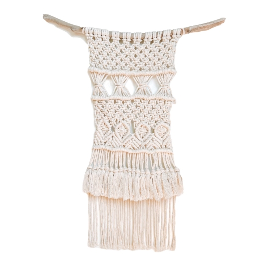 Long & Narrow Beige Macramé