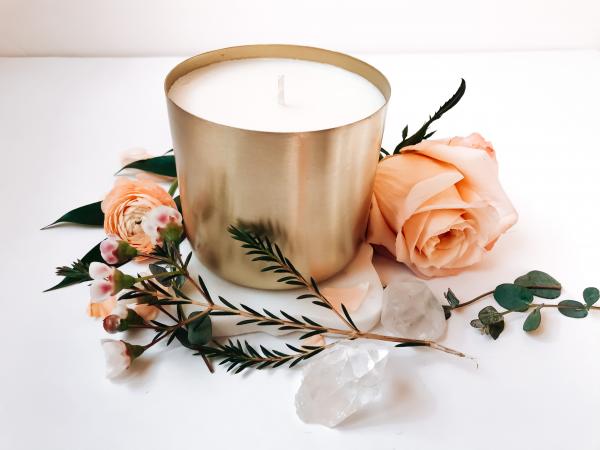 Large Brass Soy Candle