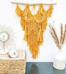 Mustard Yellow Driftwood Macrame