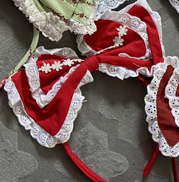 Red lace lolita headband picture