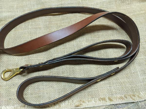 Double Handle Dog Leash, 1/2, 3/4 and 1 inch widths picture