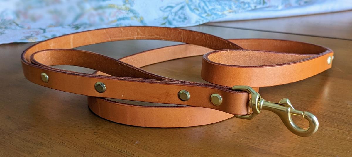 Double Handle Dog Leash, 5/8, 3/4 and 1 inch widths picture