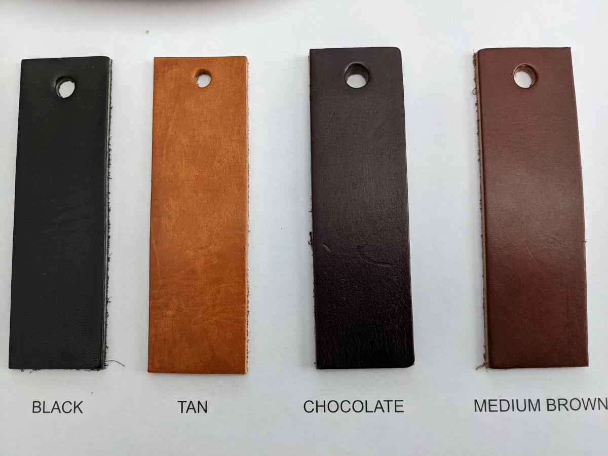 Leather dog leashes, 5/8, 3/4 and 1 inch widths picture